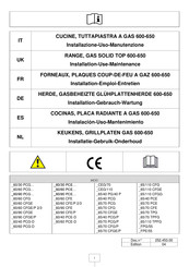 Diamond 65/110 CFGG Series Installation - Use - Maintenance