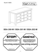 CorLiving BSA-300-W Assembly Instructions Manual