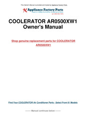 Whirlpool Coolerator AR0500XW1 Use And Care Manual