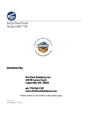 Sealer Sales FRP-770 III Instruction Manual