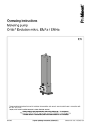 ProMinent Orlita Evolution mikro EMFa Operating Instructions Manual