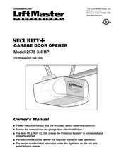 Chamberlain 2575 Owner's Manual