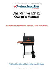 Char-Griller 2123 Owner's Manual