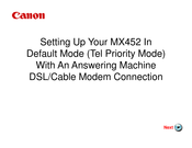 Canon PIXMA MX452 Setting Up