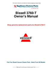 Bissell Lift-Off REVOLUTION 3760 Series Manual