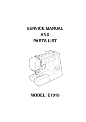 Janome E1019 Service Manual