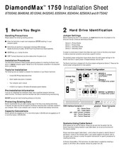 Maxtor 81750A2 Installation Sheet
