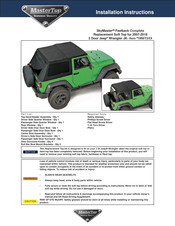 MasterTop SkyMaster Installation Instructions Manual