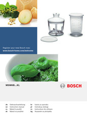 Bosch MSM6B KL Series Instruction Manual