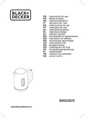 Black & Decker BXKE2207E Instructions For Use Manual