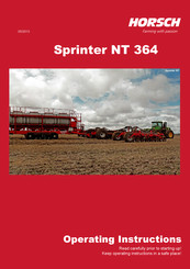 horsch Sprinter NT 364 Operating Instructions Manual