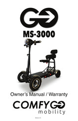 Comfy Go Mobility MS 3000 PLUS Owner's Manual & Warranty