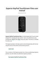 AJAX Systems Superior KeyPad TouchScreen Fibra User Manual