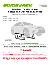 QuickJack 6000TLX Setup And Operation Manual