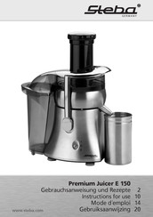 Steba E 150 Instructions For Use Manual