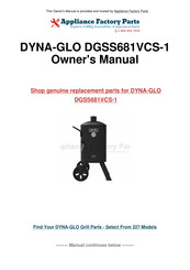 Dyna-Glo SIGNATURE DGSS681VCS-1 Manual