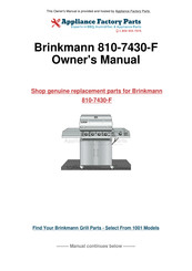 Charmglow 810-7430-F Owner's Manual