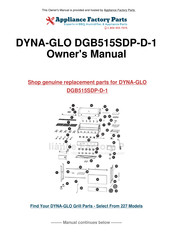 Dyna-Glo DGB515SDP-D-1 Manual