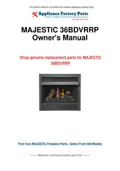 Majestic 36BDVR Installation Instructions And Homeowner's Manual