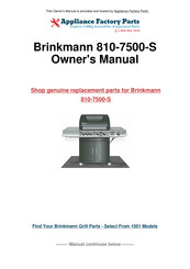 Charmglow 810-7500-S Owner's Manual