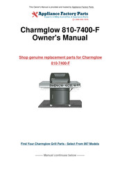Charmglow 810-7400-F Owner's Manual