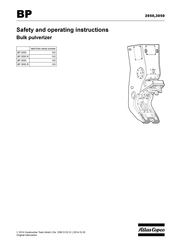 Atlas Copco BP 3050 Safety And Operating Instructions Manual