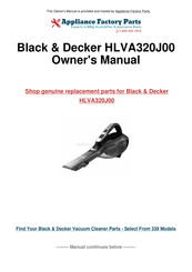 Black & Decker HLVA320J Instruction Manual