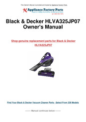 Black & Decker HLVA325BP Instruction Manual