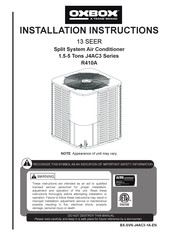 Trane OXBOX J4AH4P48A1C00AA Installation Instructions Manual