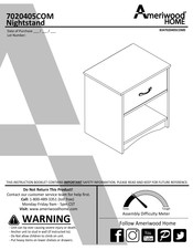 Ameriwood HOME 7020405COM Instruction Booklet