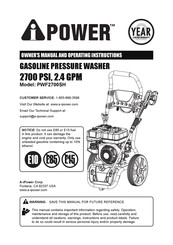 A-iPower PWF2700SH Owner's Manual And Operating Instructions