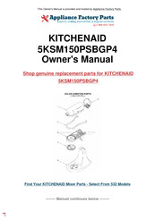KitchenAid 5KSM150PSBGP4 Instructions Manual
