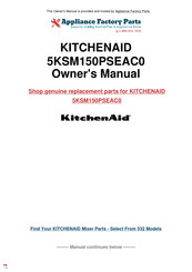KitchenAid 5KSM150PSEAC0 Instructions Manual