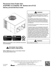 Amana GPHM3 Installation Instructions Manual