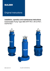 Sulzer ABS XFP PE7 Installation, Operation And Maintenance Instructions