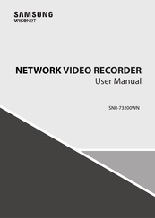 Samsung wisenet SNR-73200WN User Manual