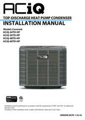 ACIQ ACiQ-36TD-HP Installation Manual