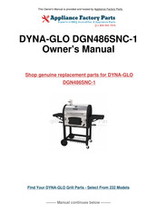 Dyna-Glo DGN486SNC Manual