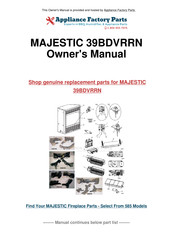 Majestic Vermont Castings 39BDVRRN Installation Instructions And Homeowner's Manual