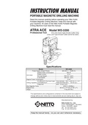 Atra Ace WO-3200 Instruction Manual