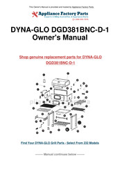 Dyna-Glo DGD381BNC-D-1 Manual