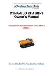 Dyna-Glo KFA50H-1 User's Manual And Operating Instructions