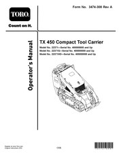 Toro TX 450 Operator's Manual