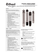 Pearl 10MRCP 1250D363V Installation And Operating Instructions Manual