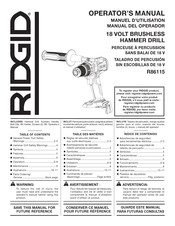 RIDGID R86115K Operator's Manual