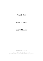 Portwell WADE-8656 User Manual