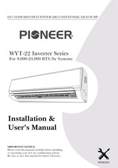 Pioneer WYT018GLFI22RL Installation & User Manual