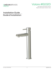 aquabrass Volare 61020PC Installation Manual