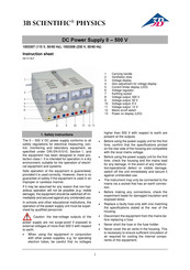 3B SCIENTIFIC PHYSICS 1003308 Instruction Sheet