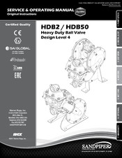 Warren rupp SANDPIPER HDB2 Service & Operating Manual